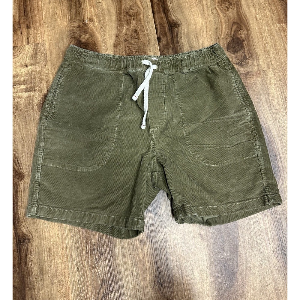 Wallace & Barnes J.Crew 6" Dock Shorts Men's Medium Green Corduroy Pockets